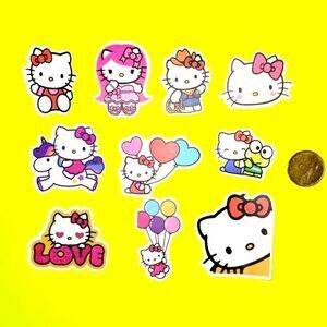 3/$20 Brand New 10x Sanrio Hello Kitty Waterproof Stickers v